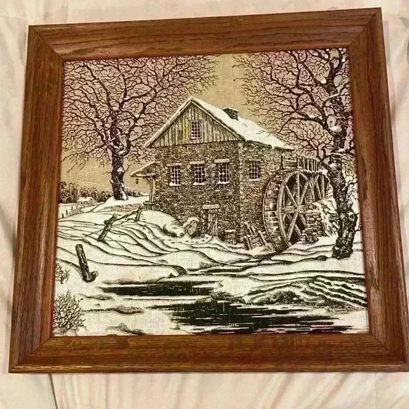 Vintage KayDee 100% pure linen handprints set of two - Picture 2 of 9